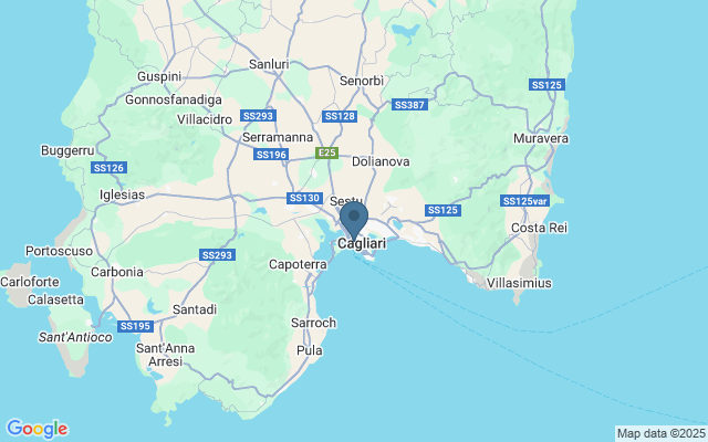Kaart met locatie Orto Botanico dell'Università di Cagliari